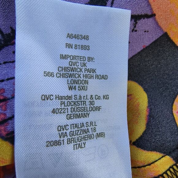 Beautiful by Lawrence Zarian 2X Top Paradise Tropical Multicolor Tiered Floral - Picture 15 of 15